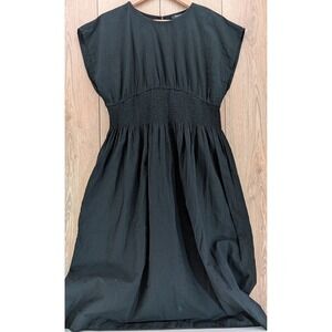 Madewell Black Smocked Waist Midi Dress – PXL